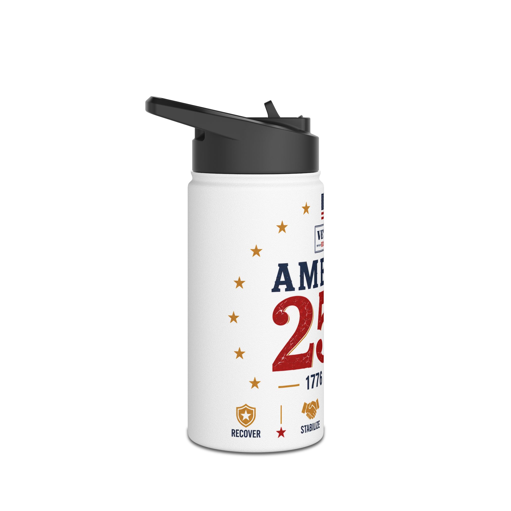 America 250 Veteran Stainless Steel Water Bottle — 1776–2026 Commemorative - Image 3