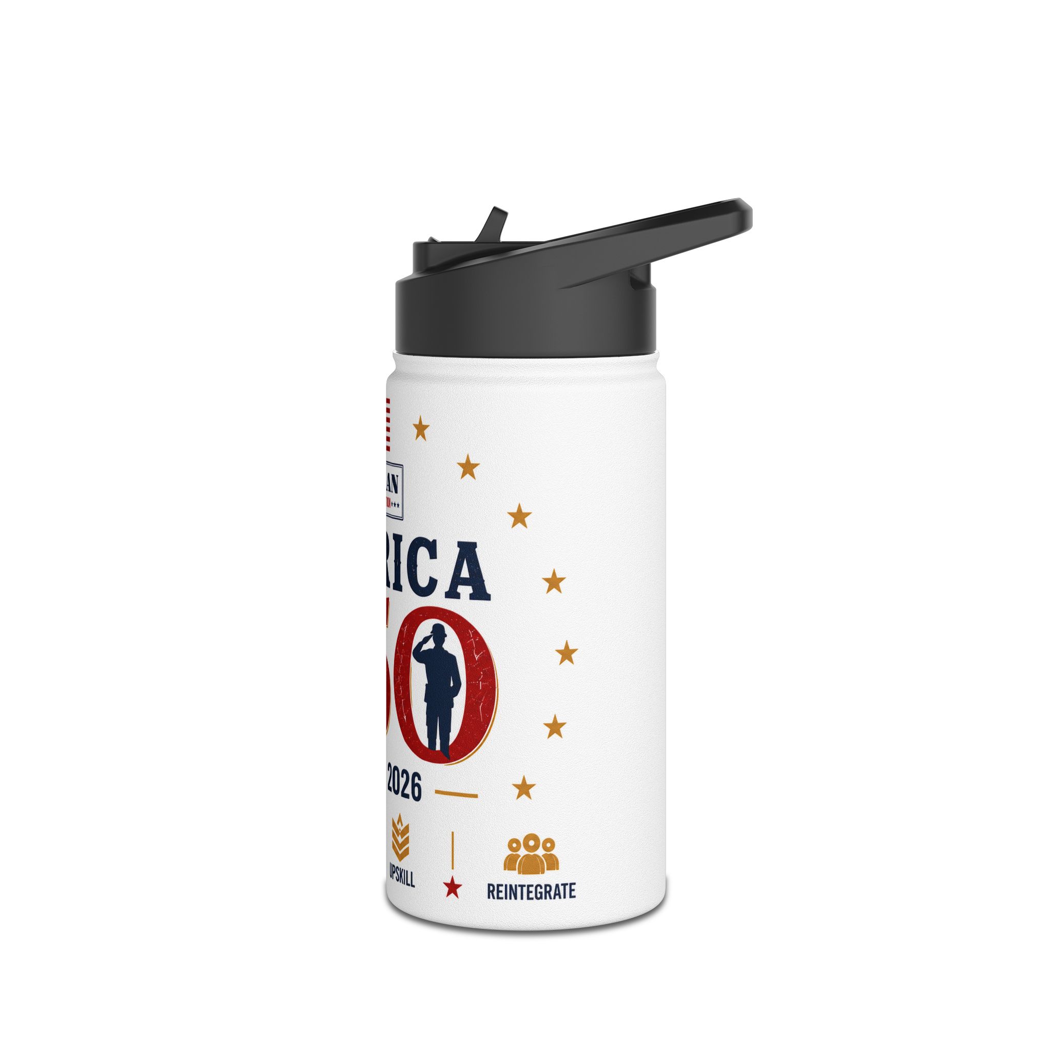 America 250 Veteran Stainless Steel Water Bottle — 1776–2026 Commemorative - Image 4